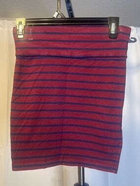 XXI Essentials - Striped Red and Navy Tube Skirt